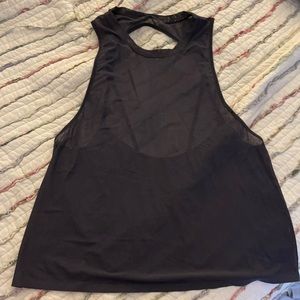 Lululemon mesh strappy open back tank